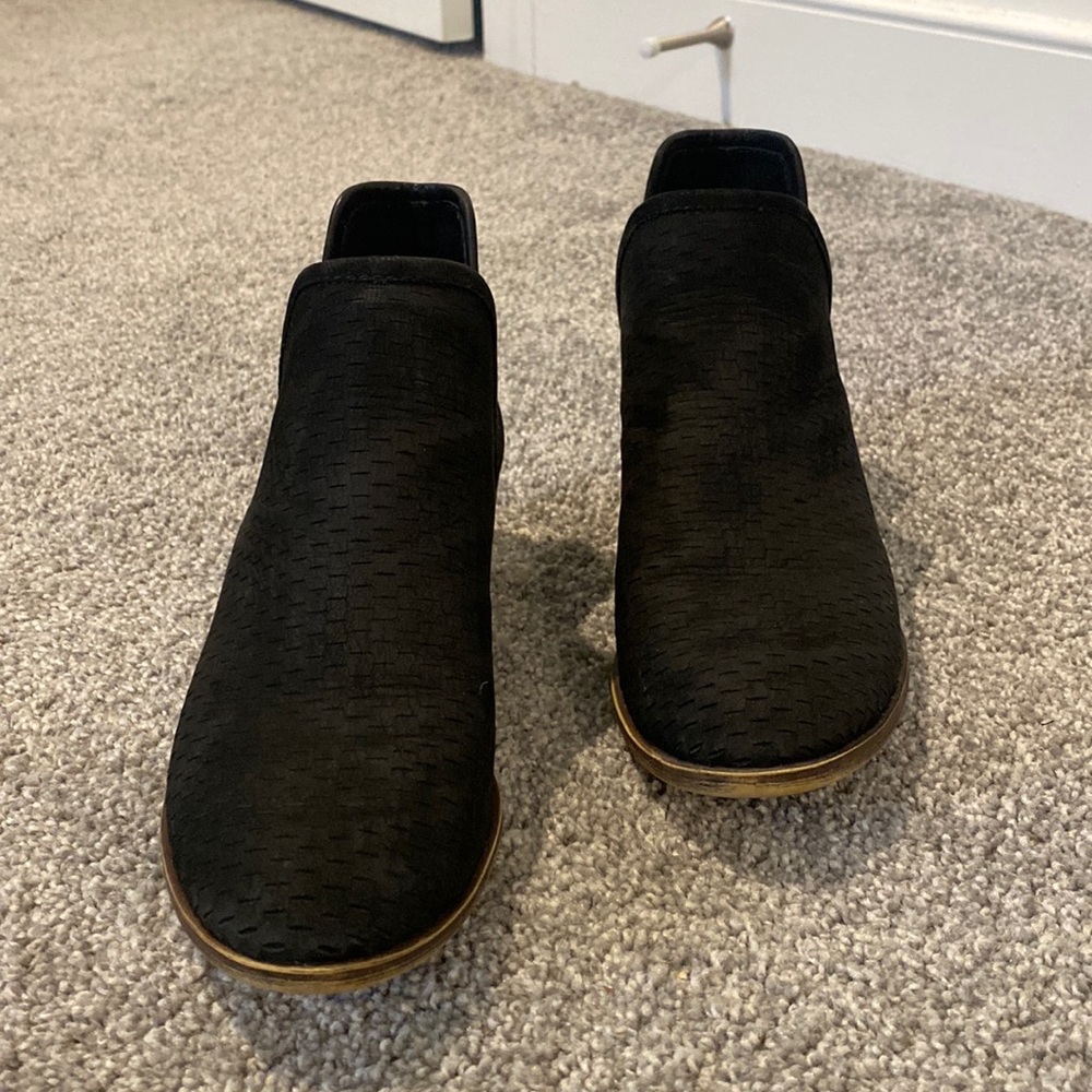Lucky Brand Black Suede Bootie - Size 6.5